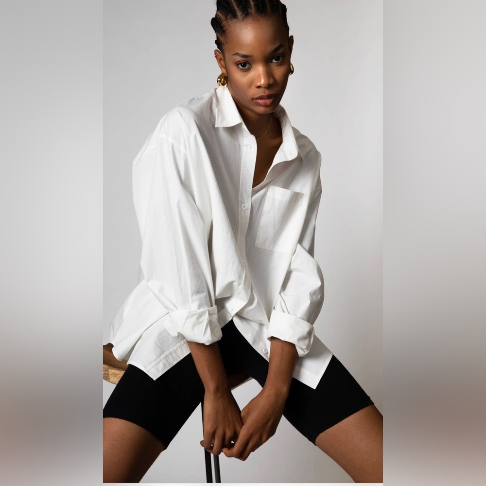 THOUGHTLESS Women Oversized Cotton Shirt L NEW